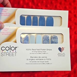 Blue Jean Baby & Strobe Lights 2 set Color Street Bundle Jean is retro 80s vibe